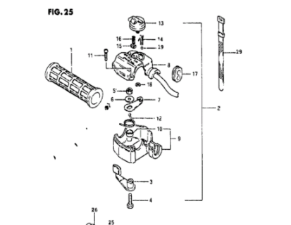 Suzuki LT50 Throttle thumb