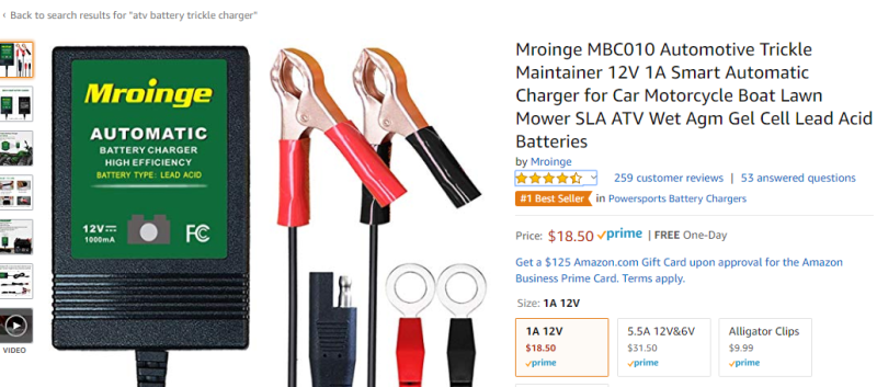 Mroinge MBC010 Automotive Trickle Maintainer
