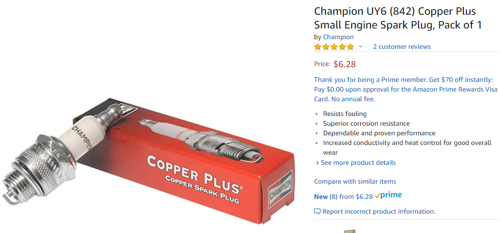 Champion UY6 (842) Copper