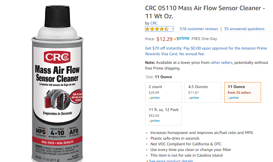 Mass Airflow Cleaner