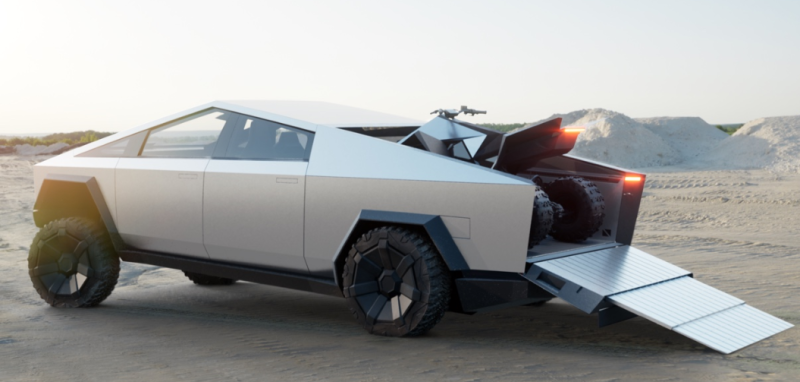 Tesla Cyberquad ATV and Cybertruck