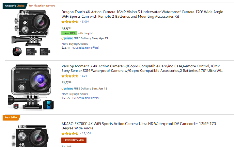 ATV Action Camera 4k