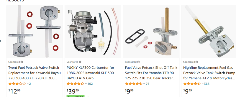 Kawasaki Bayou Fuel Petcock